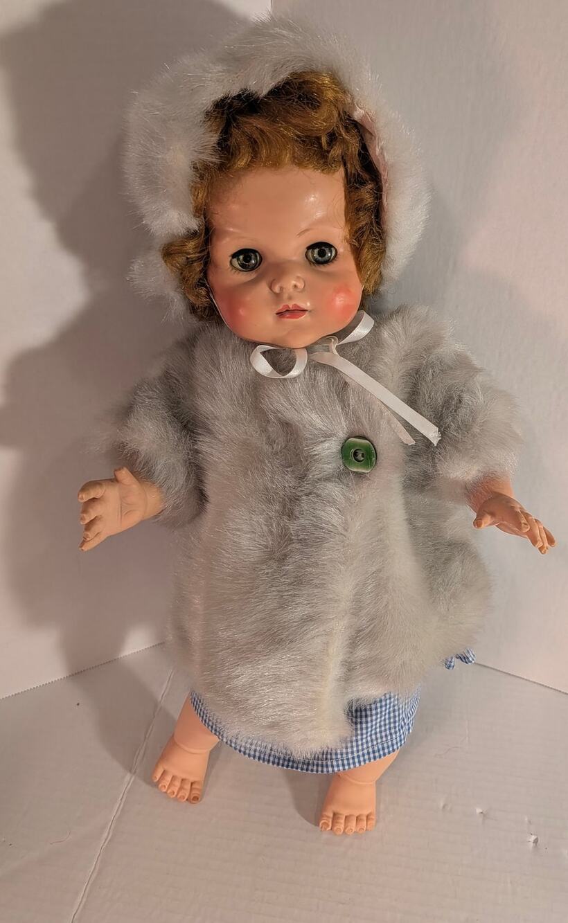 Vintage 20" American Character Chuckles Doll One Piece Stuffed Vinyl Body